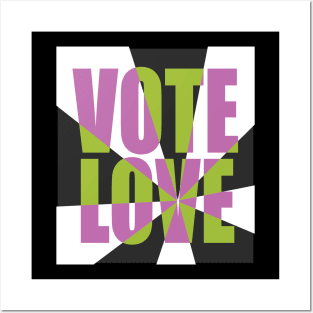 Vote Love 1 Posters and Art